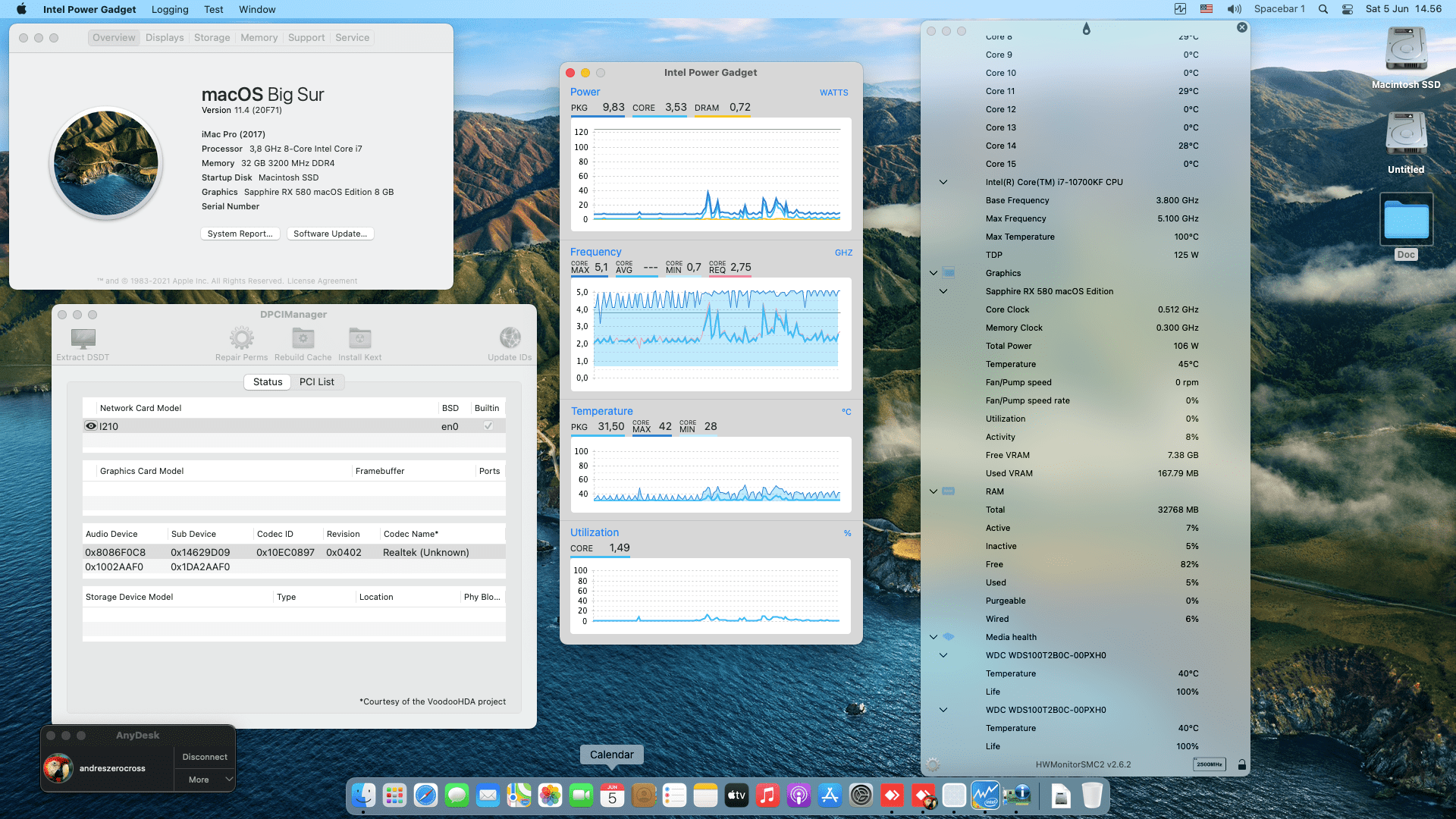 Success Hackintosh macOS Big Sur 11.4 Build 20F71 in MSI Z590-A Pro + Intel Core i7 10700KF + Sapphire RX 580